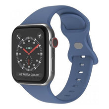 Curea din silicon cu cataramă fluture pentru Apple Watch Ultra 44mm / 42mm - albastru azuriu