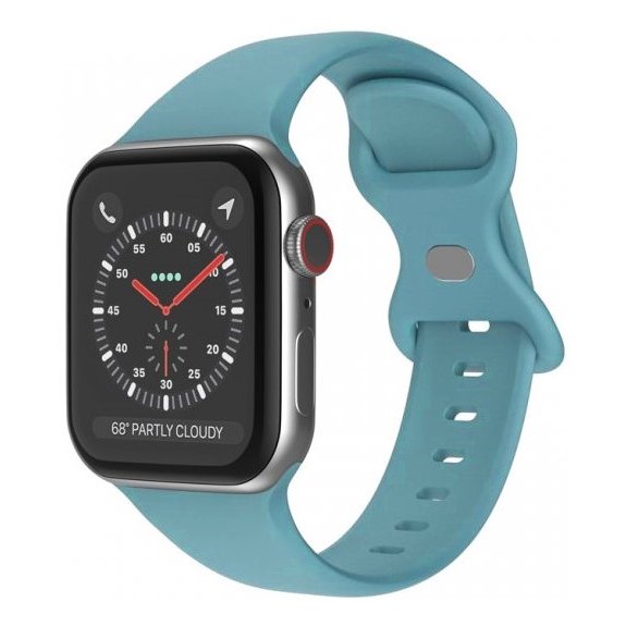 Curea din silicon cu cataramă fluture pentru Apple Watch Ultra 38mm / 40mm - turcoaz