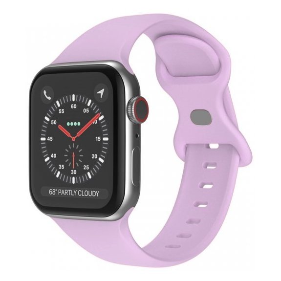 Curea din silicon cu cataramă fluture pentru Apple Watch Ultra 42mm / 44mm - violet deschis