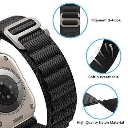Curea keepON, Nylon Braided Sport Band for Apple Watch Ultra 2, Ultra 49mm