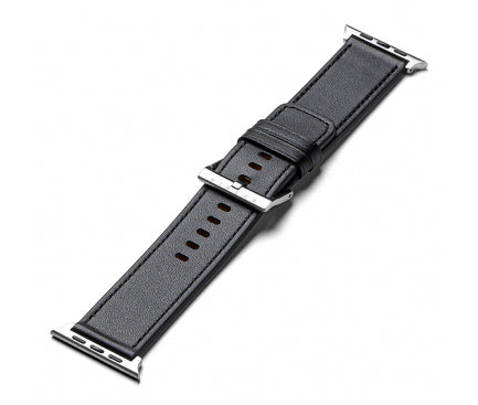 Curea Ringke Leather pentru Apple Watch, 42/44/45 MM, Negru