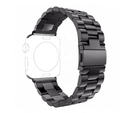 Curea Metalica Techsuit pentru Apple Watch 49/ 46/ 45/ 44/ 42mm Series, Negru