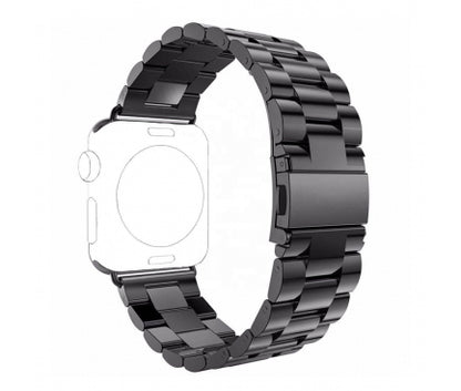 Curea Metalica Techsuit pentru Apple Watch 49/ 46/ 45/ 44/ 42mm Series, Negru