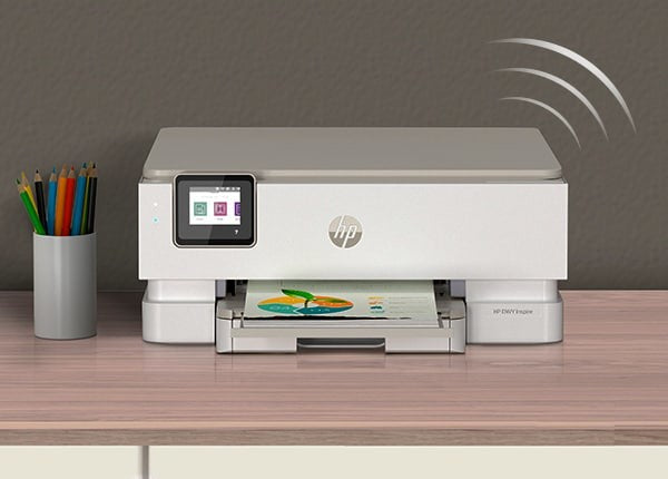 Imprimanta Multifunctionala HP ENVY Inspire 7220e, Wireless, Color, A4, Duplex, Touchscreen, Wi-Fi cu auto-reparare, 3 luni de Instant Ink incluse, HP+, Alb