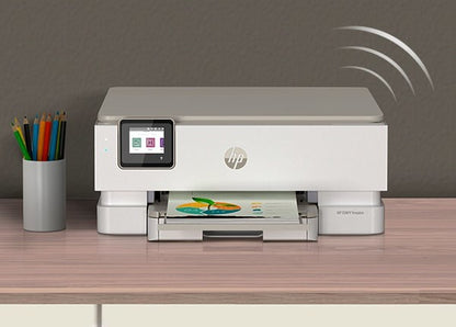 Imprimanta Multifunctionala HP ENVY Inspire 7220e, Wireless, Color, A4, Duplex, Touchscreen, Wi-Fi cu auto-reparare, 3 luni de Instant Ink incluse, HP+, Alb