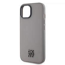 Husa din silicon DKNY Silver Metal Logo cu MagSafe pro iPhone 15 Pro - gri