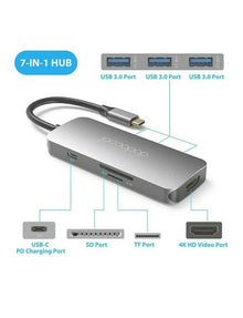 Hub USB C dodocool DC68 Adaptor USB C 7 în 1