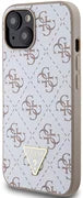 Husa Guess iPhone 15 6.1" white hardcase 4G Triangle Metal Logo