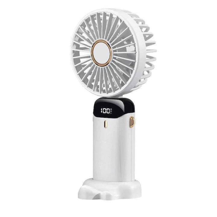 Ventilator Ultra Portabil, 3 in 1, De Mana, De Birou, De Gat, 5 Trepte de Viteza, Pliabil, cu Ecran LCD.