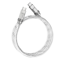 hoco. Cablu de date de încărcare din silicon U113 100W Tip-C la Tip-C argintiu 1m
