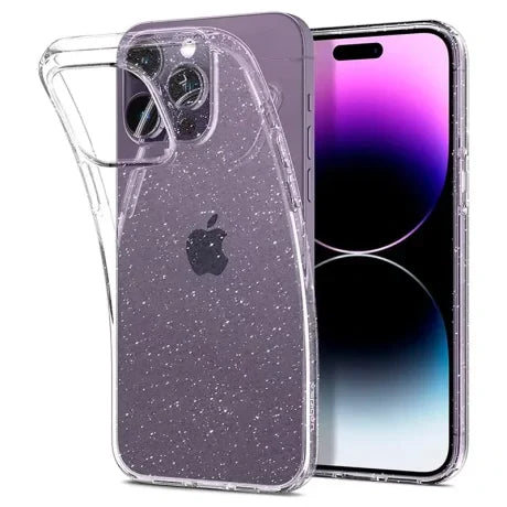 Husa Spigen Liquid Crystal Glitter pentru iPhone 14 Pro, Transparent
