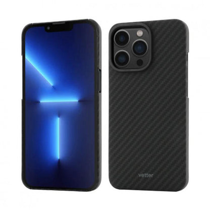 Husa MagSafe Vetter, Aramid Fiber, Kevlar pentru iPhone 13 Pro, Negru