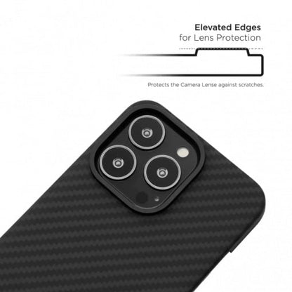 Husa MagSafe Vetter, Aramid Fiber, Kevlar pentru iPhone 13 Pro, Negru