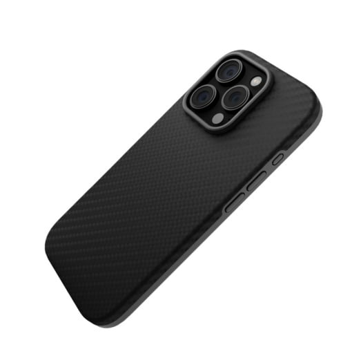 Husa Vetter iPhone 15 Pro Max, Clip-On Compatibil MagSafe, Aramid Fiber, Hybrid Kevlar, Enhanced Protection, Negru