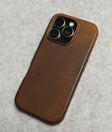 Husa iPhone 16 Pro Max, leatherUP Patina, Natural Finish, MagSafe Compatible