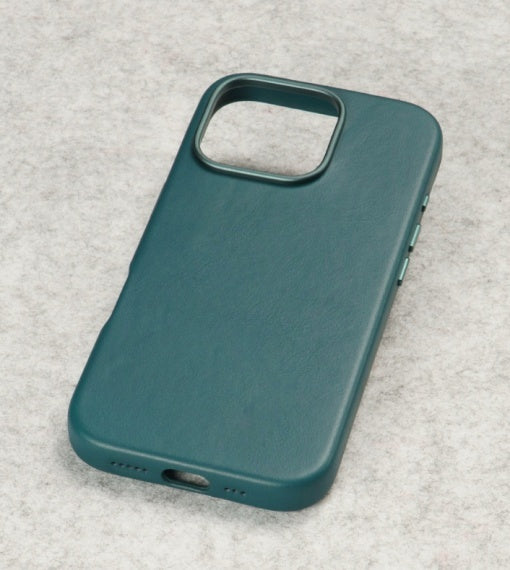 Husa iPhone 16 Pro Max, leatherUP Class, Refined Touch, MagSafe Compatible, Blue