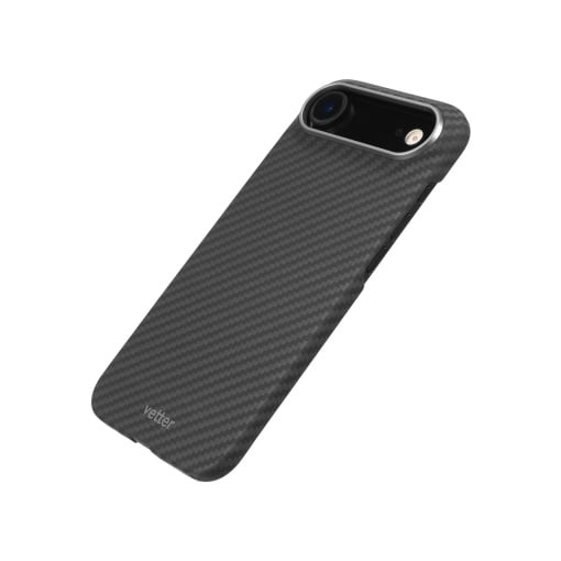 Husa Vetter iPhone 17 Air, Clip-On MagSafe Compatible, made from Aramid Fiber, Kevlar, Black