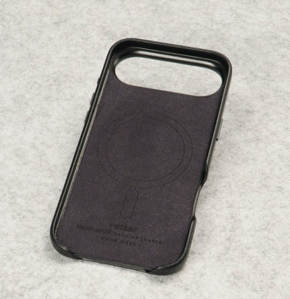 Husa iPhone Air, leatherUP Class, Refined Touch, MagSafe Compatible, Black