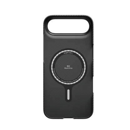 Husa MagEZ 7 Pitaka iPhone 17 Air, Aramida 600D, Negru/Gri, MagSafe, Ultra Slim
