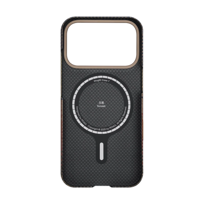 Husa MagEZ 7 Pitaka iPhone 17, Aramida 600D, Sunset, PitaTap™, MagSafe, Ultra Slim
