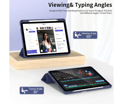 Husa pentru Apple iPad Air 11 (2024), Techsuit, Flex Trifold, Bleumarin