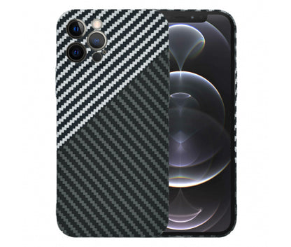 Husa Techsuit Carbonite FiberShell pentru Apple iPhone 12 Pro, Negru cu Gri