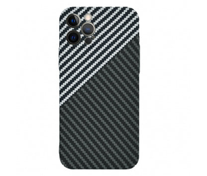 Husa Techsuit Carbonite FiberShell pentru Apple iPhone 12 Pro, Negru cu Gri