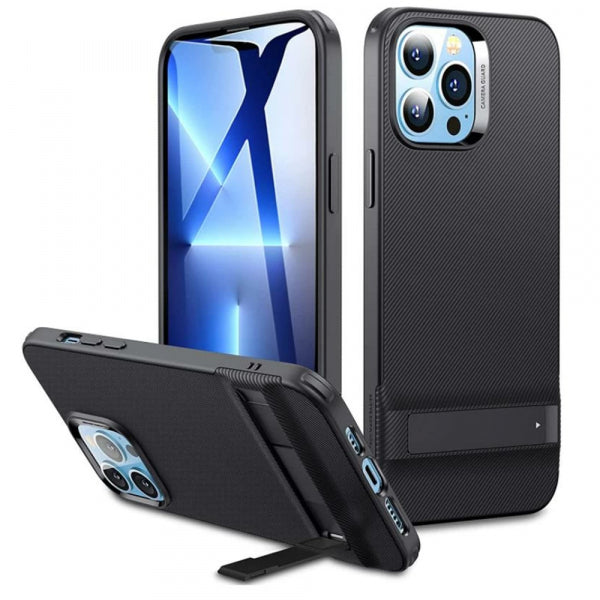 Husa ESR Air Shield Boost Kickstand pentru iPhone 13 Pro, Negru