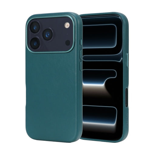 Husa leatherUP Class, Refined Touch, MagSafe pentru iPhone 17 Pro Max, Blue