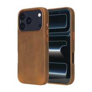 Husa leatherUP Patina, Natural Finish, MagSafe pentru iPhone 17 Pro Max