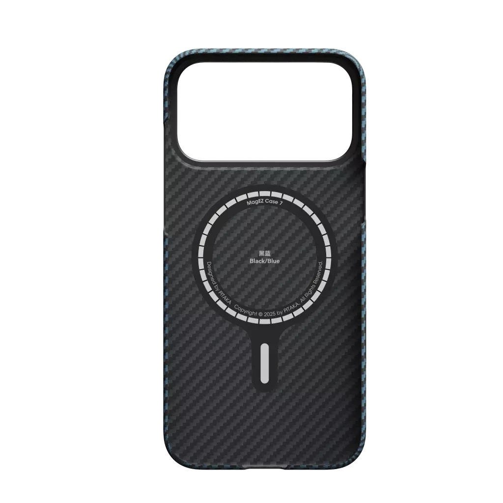 Husa Pitaka pentru iPhone 17 Pro, MagEZ 7 Pro, 600D, Ultra-Slim, Negru/Albastru