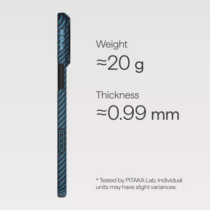 Husa Pitaka pentru iPhone 17 Pro, MagEZ 7 Pro, 600D, Ultra-Slim, Negru/Albastru