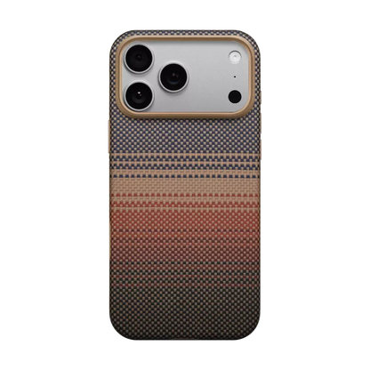 Husa MagEZ UltraGuard Pitaka iPhone 17 Pro Max, Aramida 600D, Sunset, MagSafe, Protectie antisoc