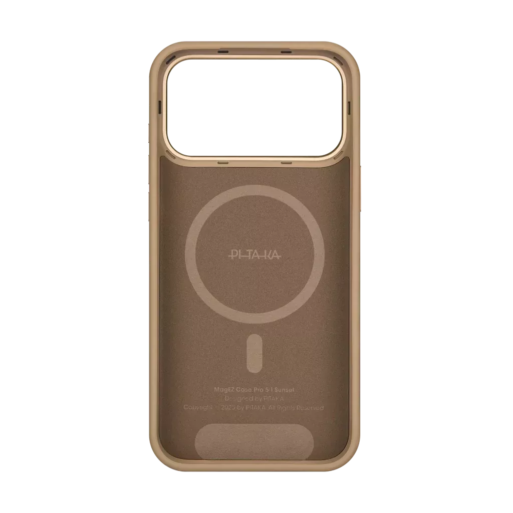 Husa MagEZ UltraGuard Pitaka iPhone 17 Pro Max, Aramida 600D, Sunset, MagSafe, Protectie antisoc