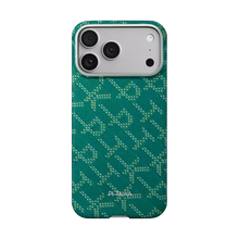 Husa Pitaka pentru iPhone 17 Pro, Ultra-Slim, PitaTap™, Monogram-Gold/Green