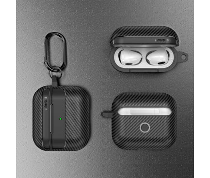 Husa Techsuit CarbonFiber pentru Apple AirPods 3