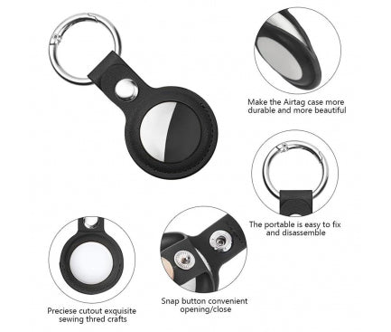 Husa Techsuit pentru Apple AirTag, Negru