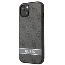 Husa de protectie telefon Guess pentru Apple iPhone 13, PU 4G Stripe Case, Gri
