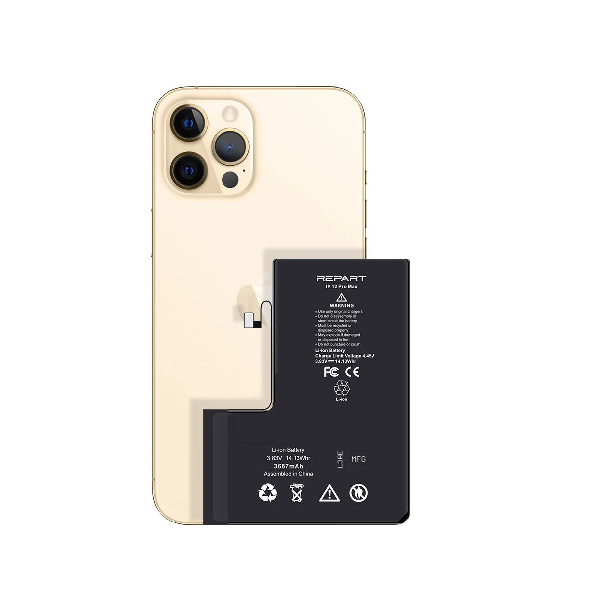 Acumulator Apple iPhone 12 Pro Max, Capacitate marita, 4530 mAh