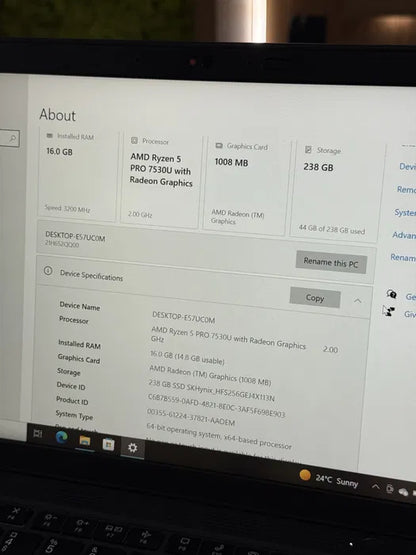 Laptop Lenovo ThinkPad L14 G4, Cu procesor AMD Ryzen 5 Pro-7530U, 14 inch, 16GB, 512GB SSD, Negru