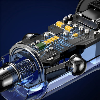 Încărcător auto USAMS US-CC164 cu porturi USB-C / USB-A - 30W - gri