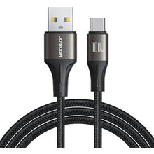Cablu de transfer rapid Joyroom Light-Speed Series SA25-AC6 USB-A / USB-C 100W 1,2m - Negru