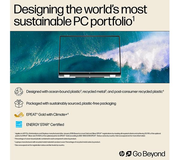 Laptop HP Envy x360 16-ac0501na, 16” 2-in-1 Touch, Intel Core Ultra 7 155U până la 4.8GHz, 16GB LPDDR5, 512GB SSD, Intel Graphics, Wi-Fi 7, Windows 11 Home, tastatură iluminată, Glacier Silver