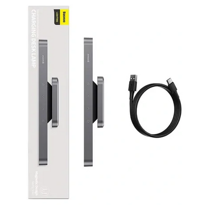 Lampa Birou LED Baseus Magnetic Stepless 100 lumeni Cablu inclus Gri