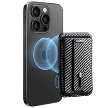 Portofel pentru Telefon cu Functie de Suport Birou - Carbon Fiber