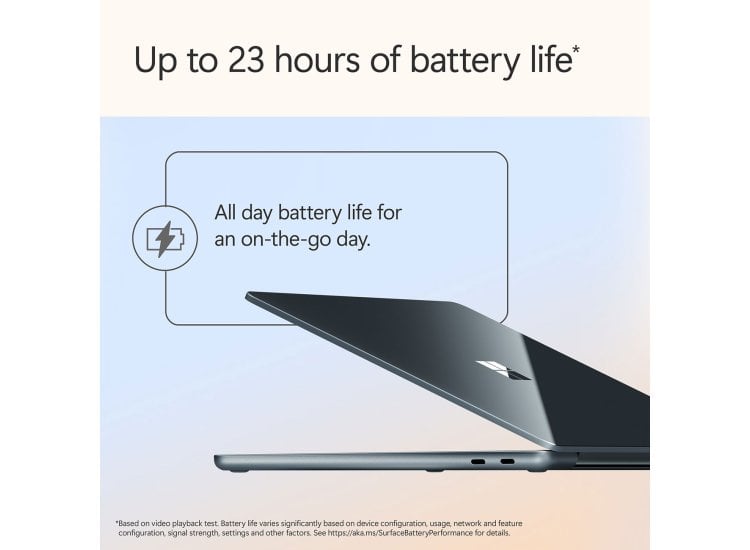 Microsoft Surface Laptop | Copilot+ PC | Ecran tactil LCD de 13 inch | Snapdragon X Plus | 16GB RAM | 512GB SSD | Ocean