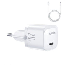 Incarcator priza mini, USB-C, incarcare rapida 20W PD + cablu USB-C - Lightning 1m, alb, Joyroom