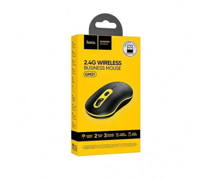 Mouse Wireless HOCO GM21, 1600DPI, Galben
