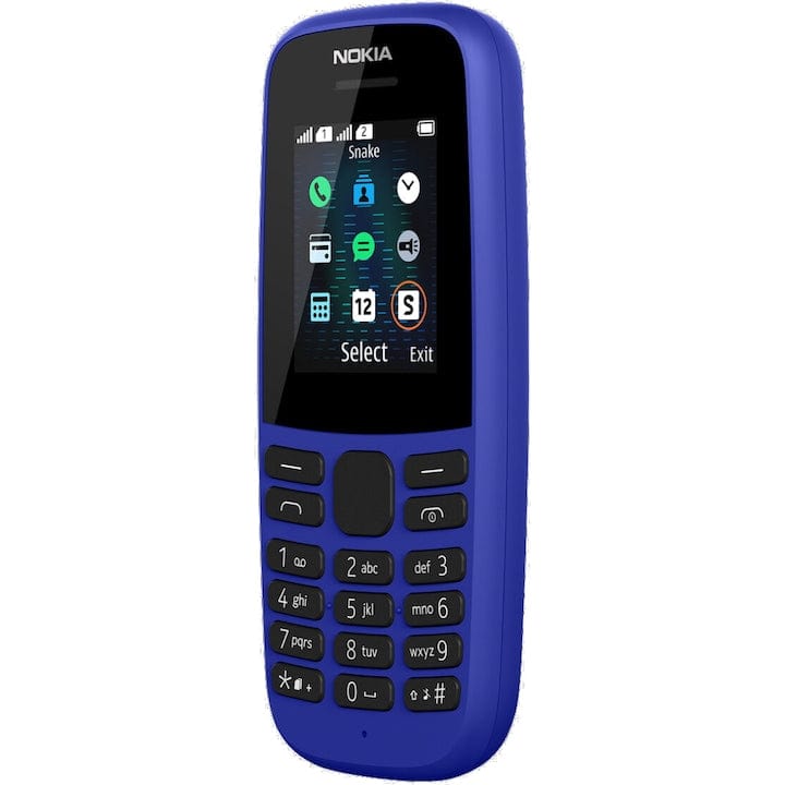 FIXLY l  Nokia Telefon mobil Nokia 105 (2019), Dual SIM, Blue