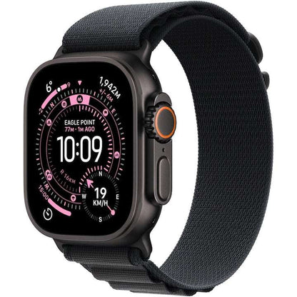 RESIGILAT: Apple Watch Ultra 3, GPS + Cellular, Carcasa Black Titanium 49mm, Black Alpine Loop - Large